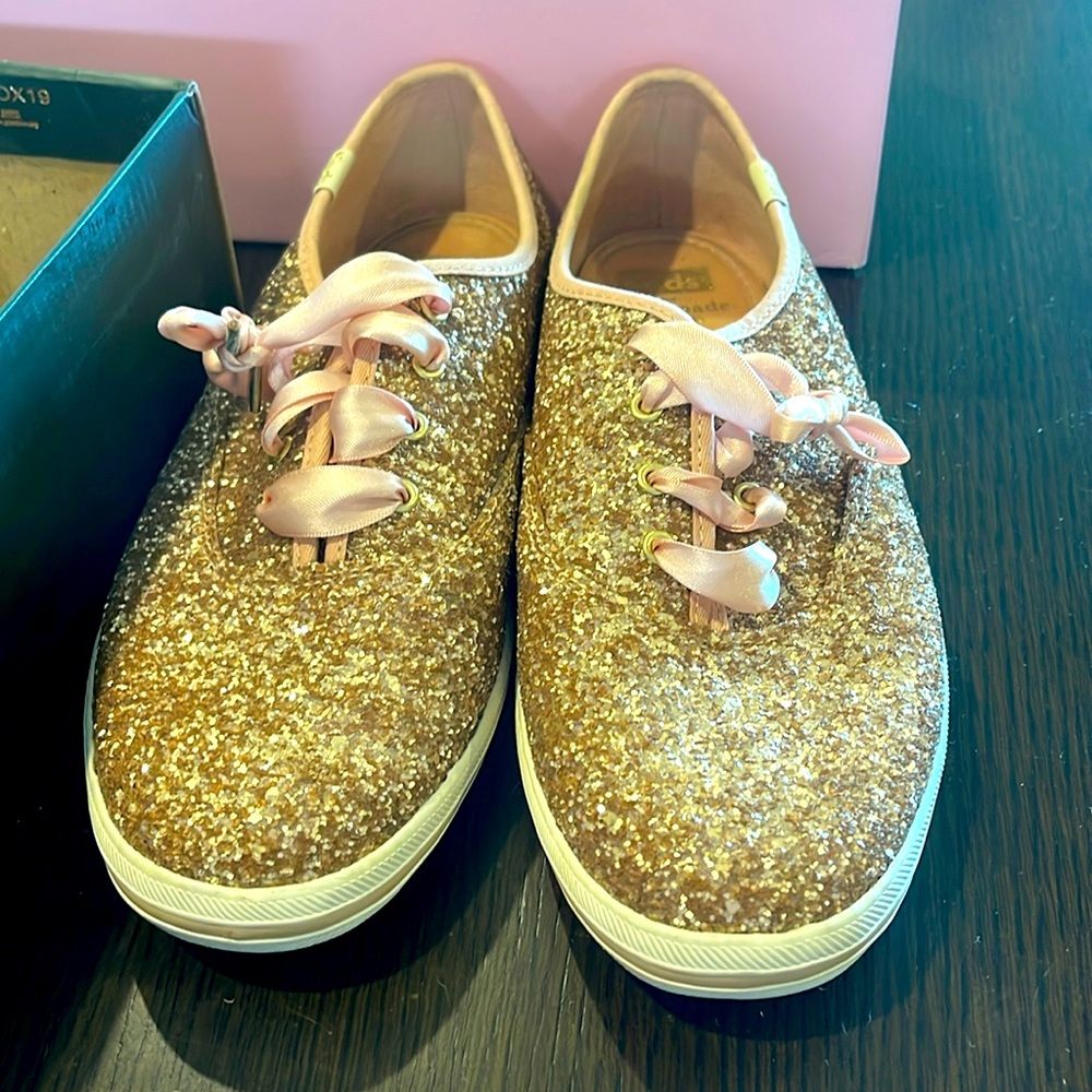 Kate Spade Keds rose gold wedding shoes